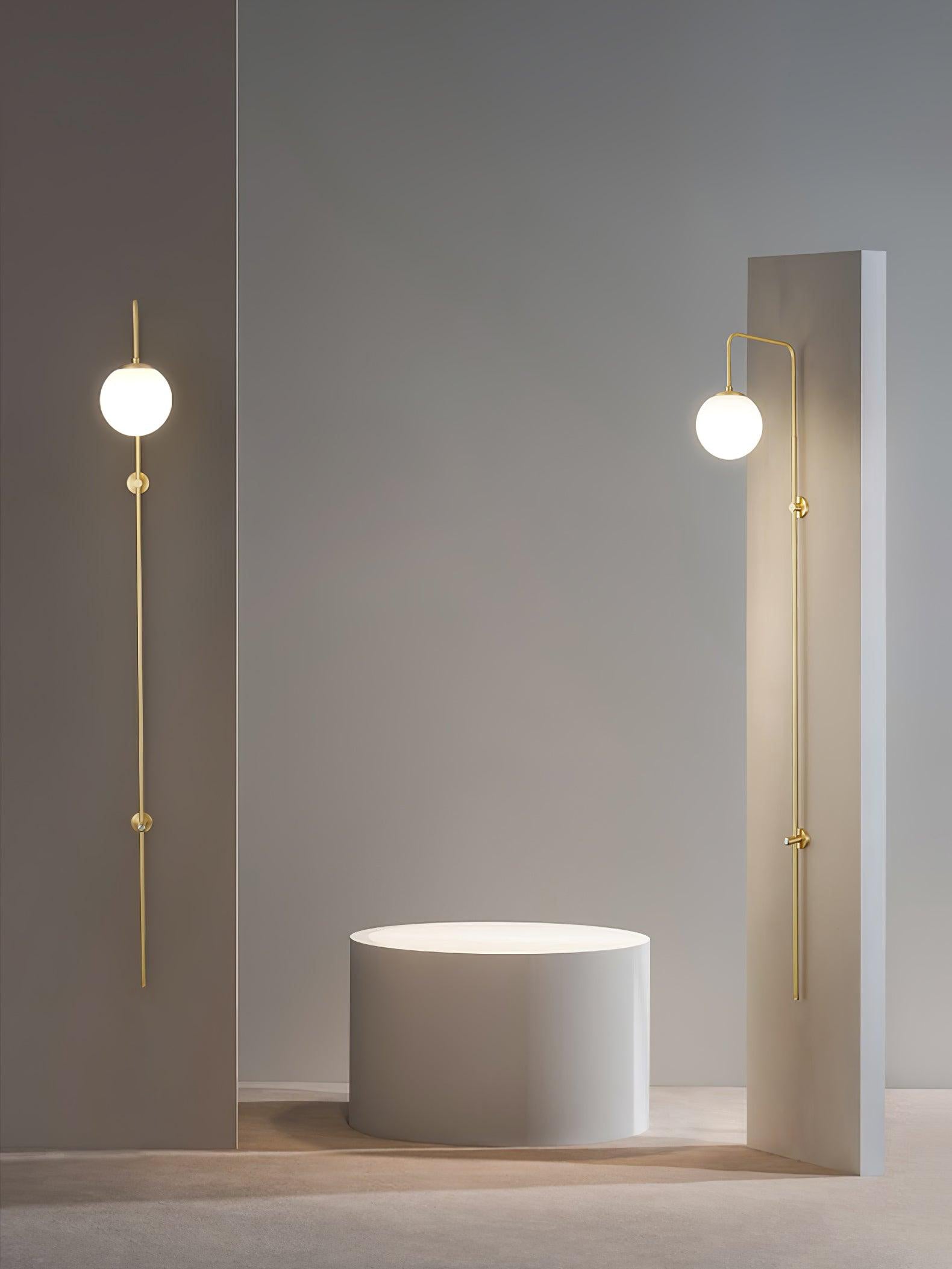 Globe Brass Wall Sconce - Lamp Outdoor