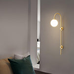 Globe Brass Wall Sconce - Lamp Outdoor