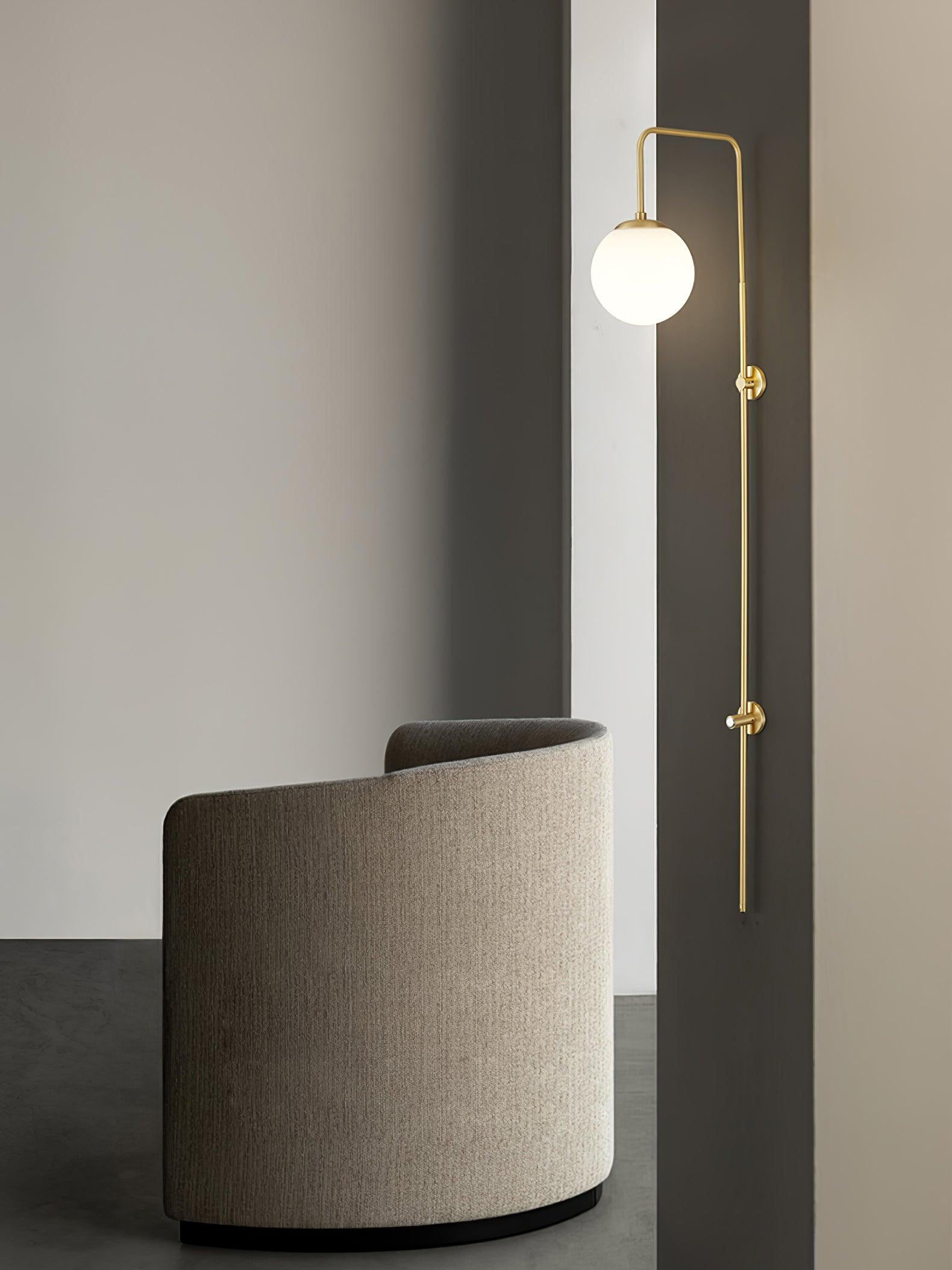 Globe Brass Wall Sconce - Lamp Outdoor