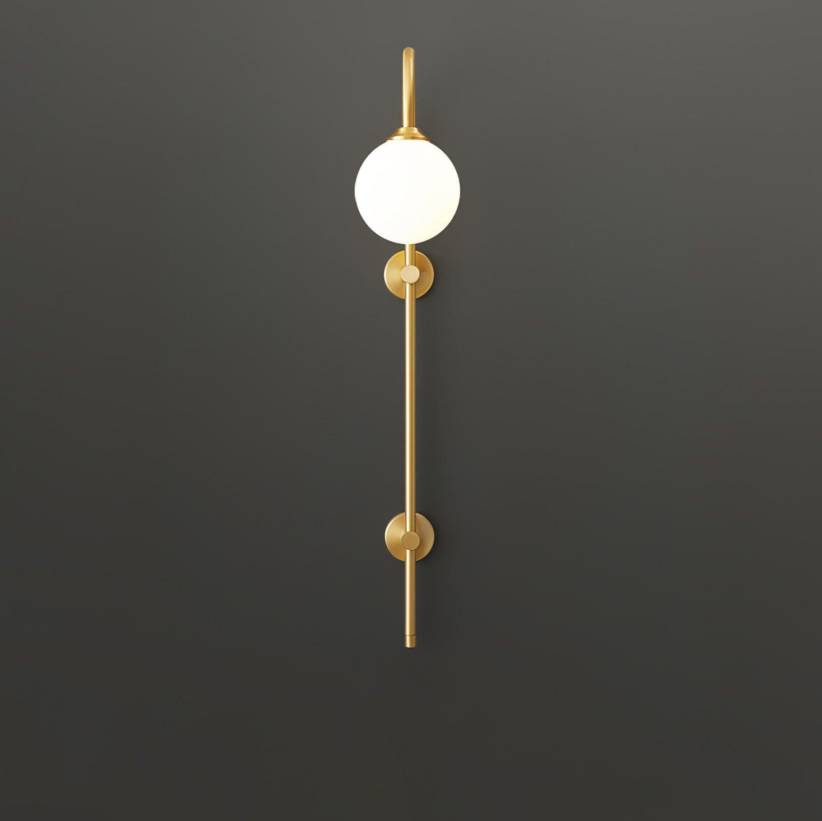 Globe Brass Wall Sconce - Lamp Outdoor
