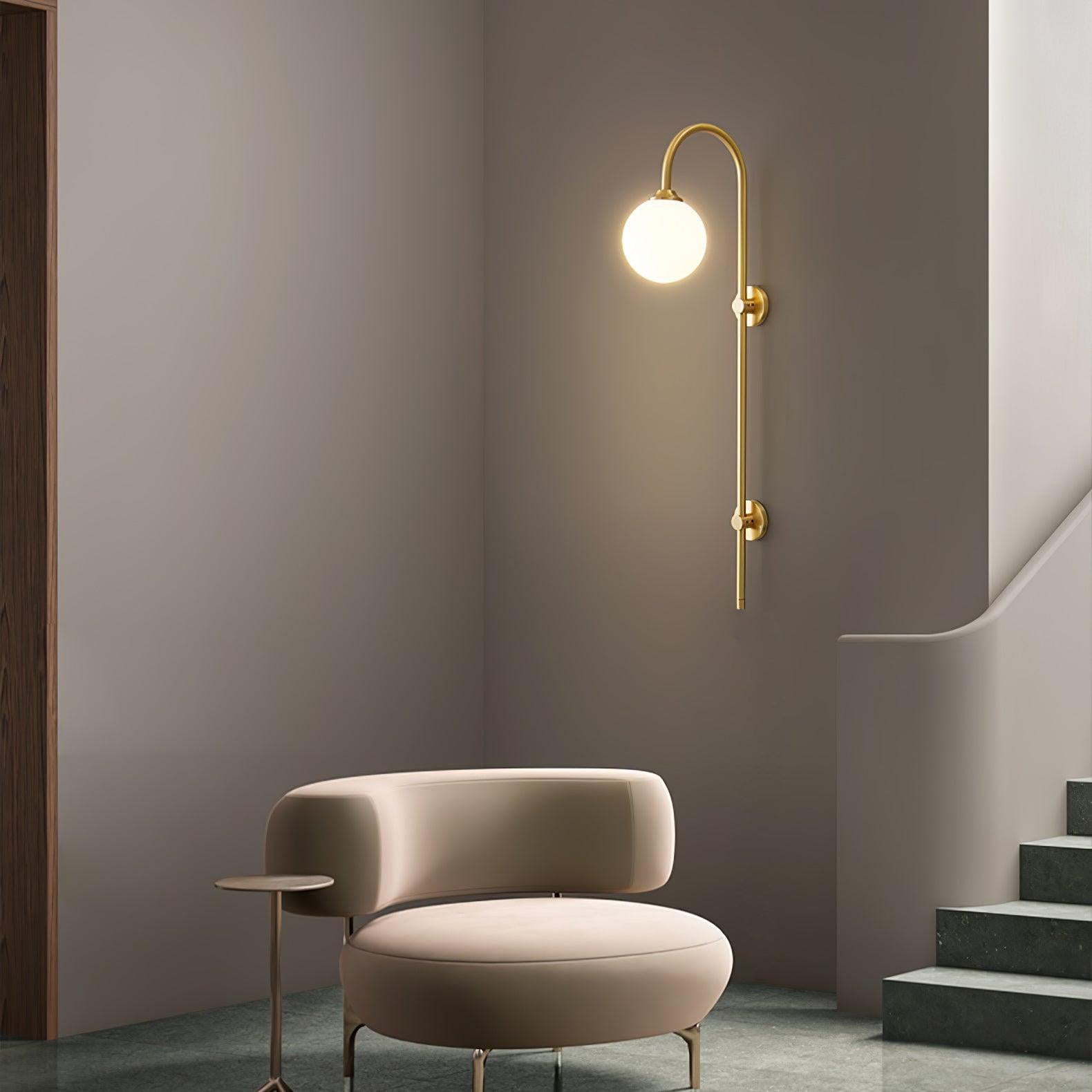 Globe Brass Wall Sconce - Lamp Outdoor
