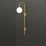 Globe Brass Wall Sconce - Lamp Outdoor