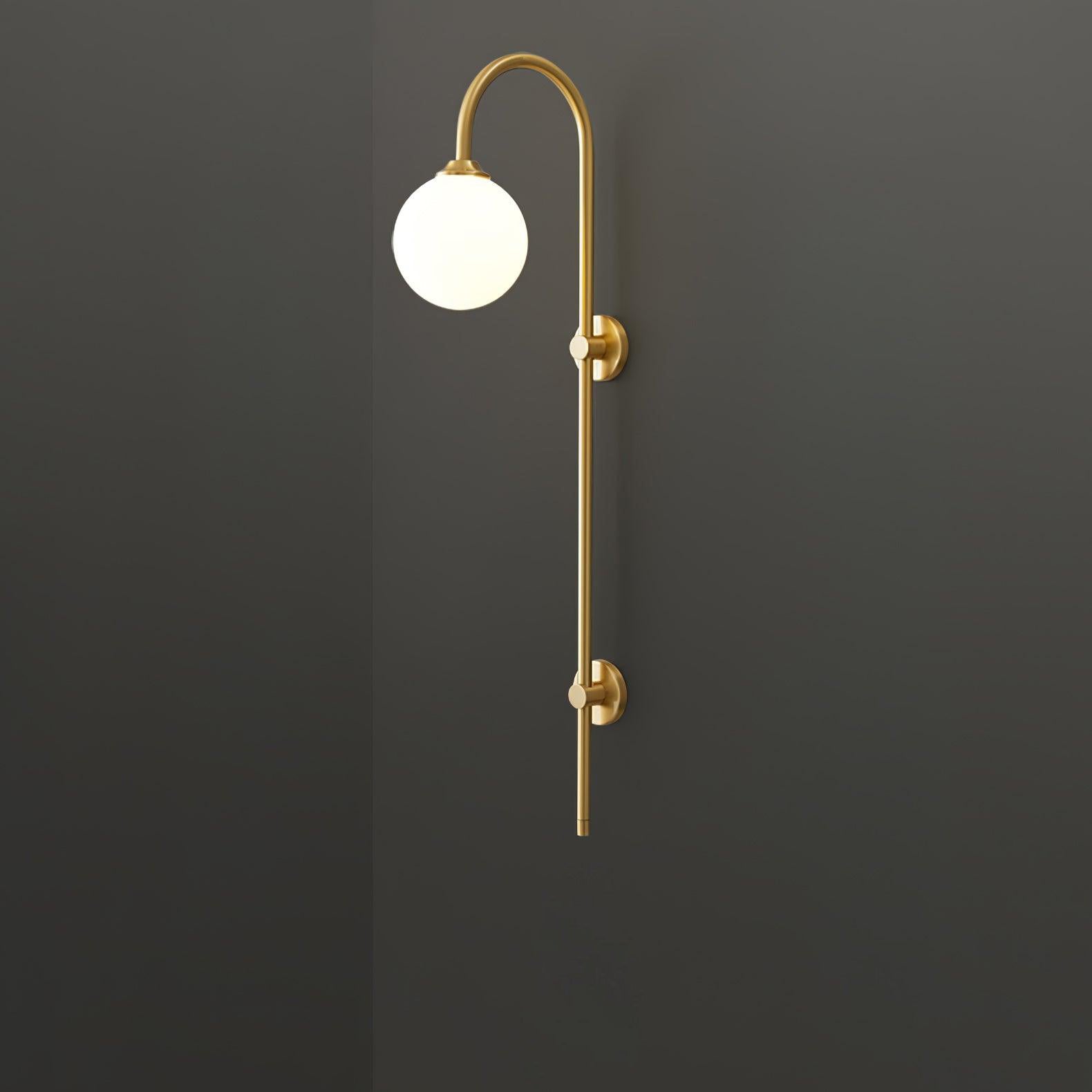 Globe Brass Wall Sconce - Lamp Outdoor