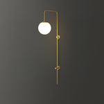 Globe Brass Wall Sconce - Lamp Outdoor