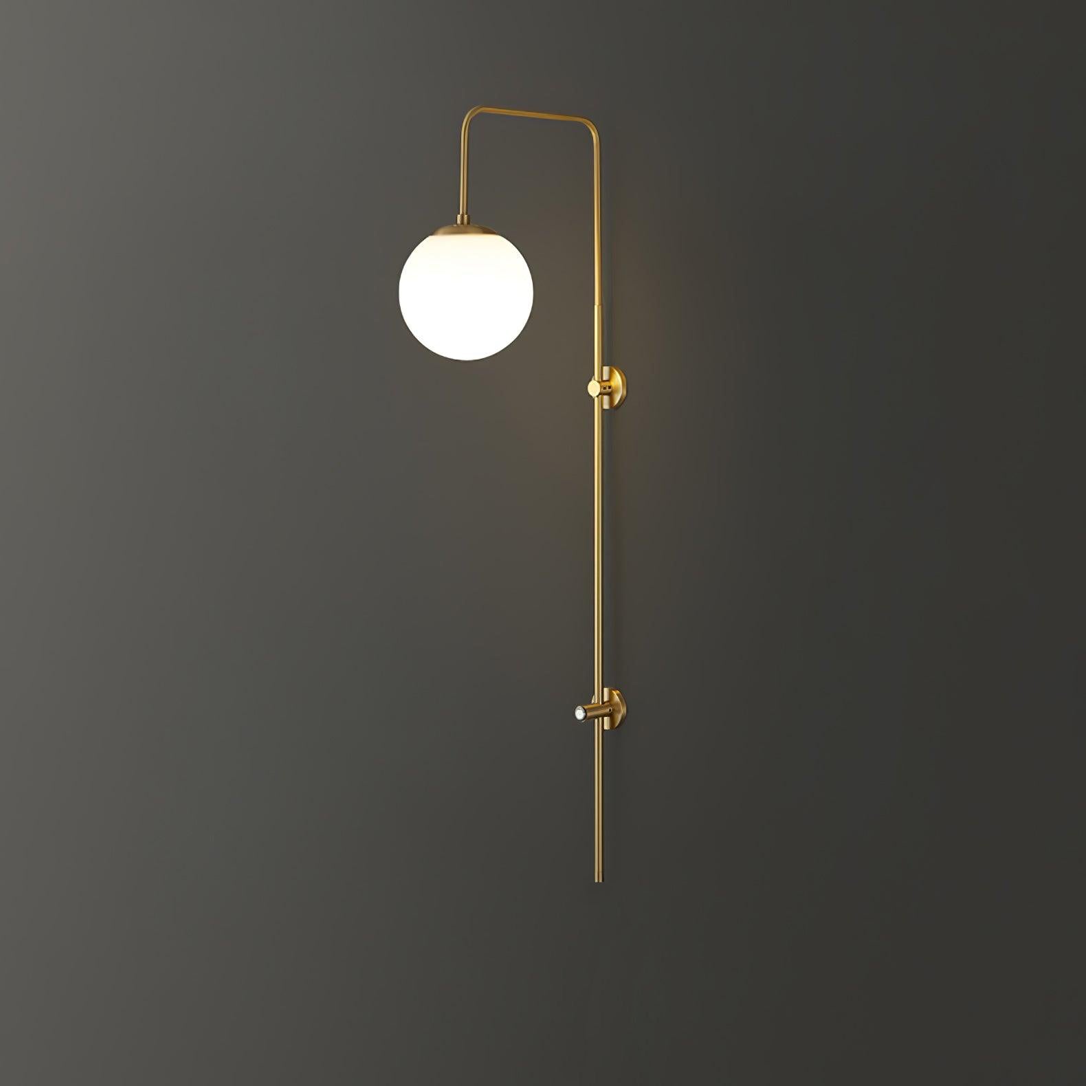 Globe Brass Wall Sconce - Lamp Outdoor