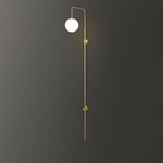 Globe Brass Wall Sconce - Lamp Outdoor