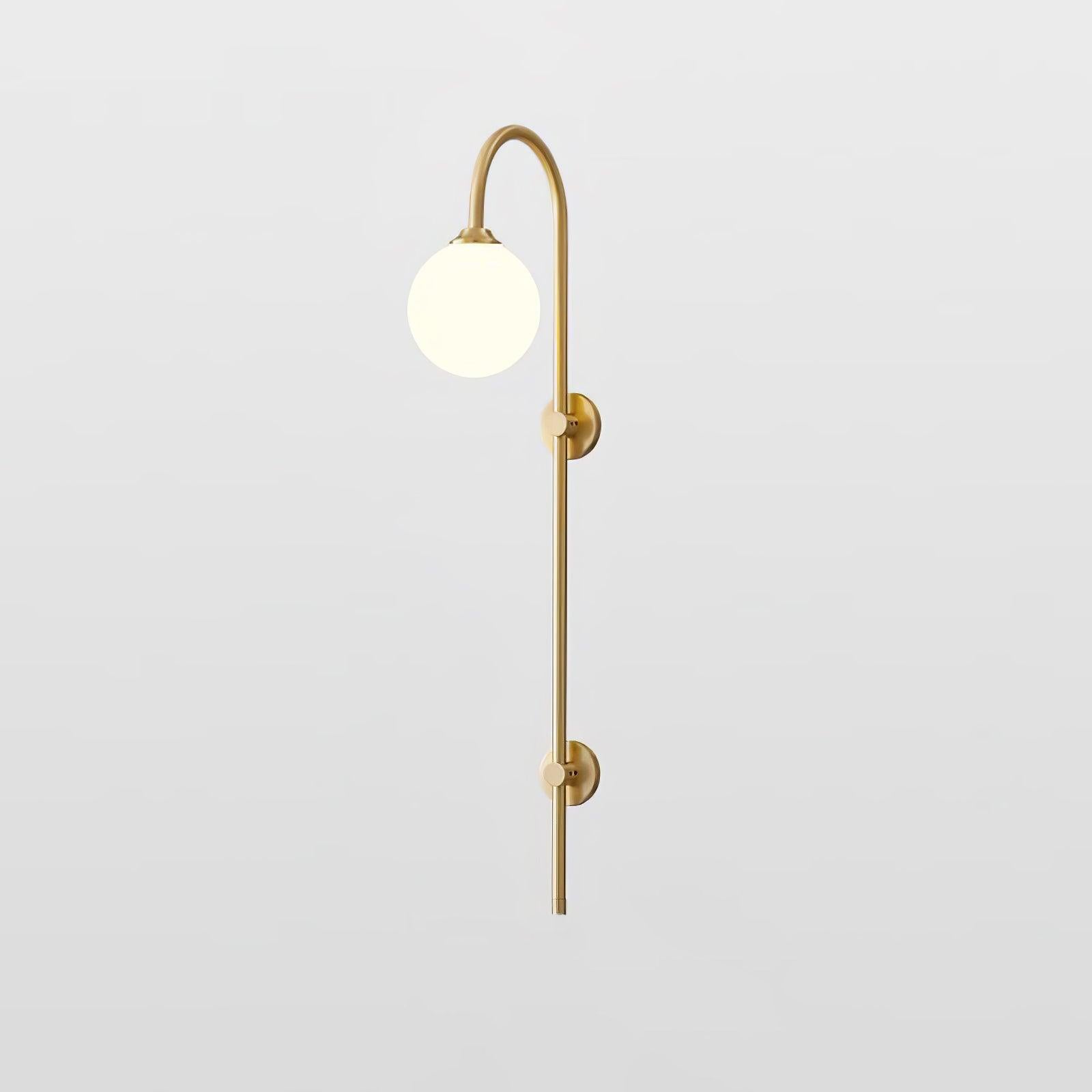 Globe Brass Wall Sconce - Lamp Outdoor