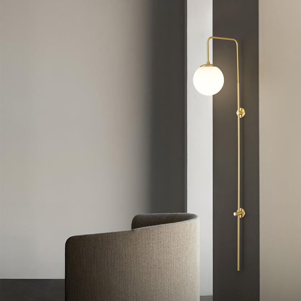 Globe Brass Wall Sconce - Lamp Outdoor