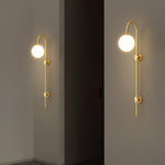 Globe Brass Wall Sconce - Lamp Outdoor