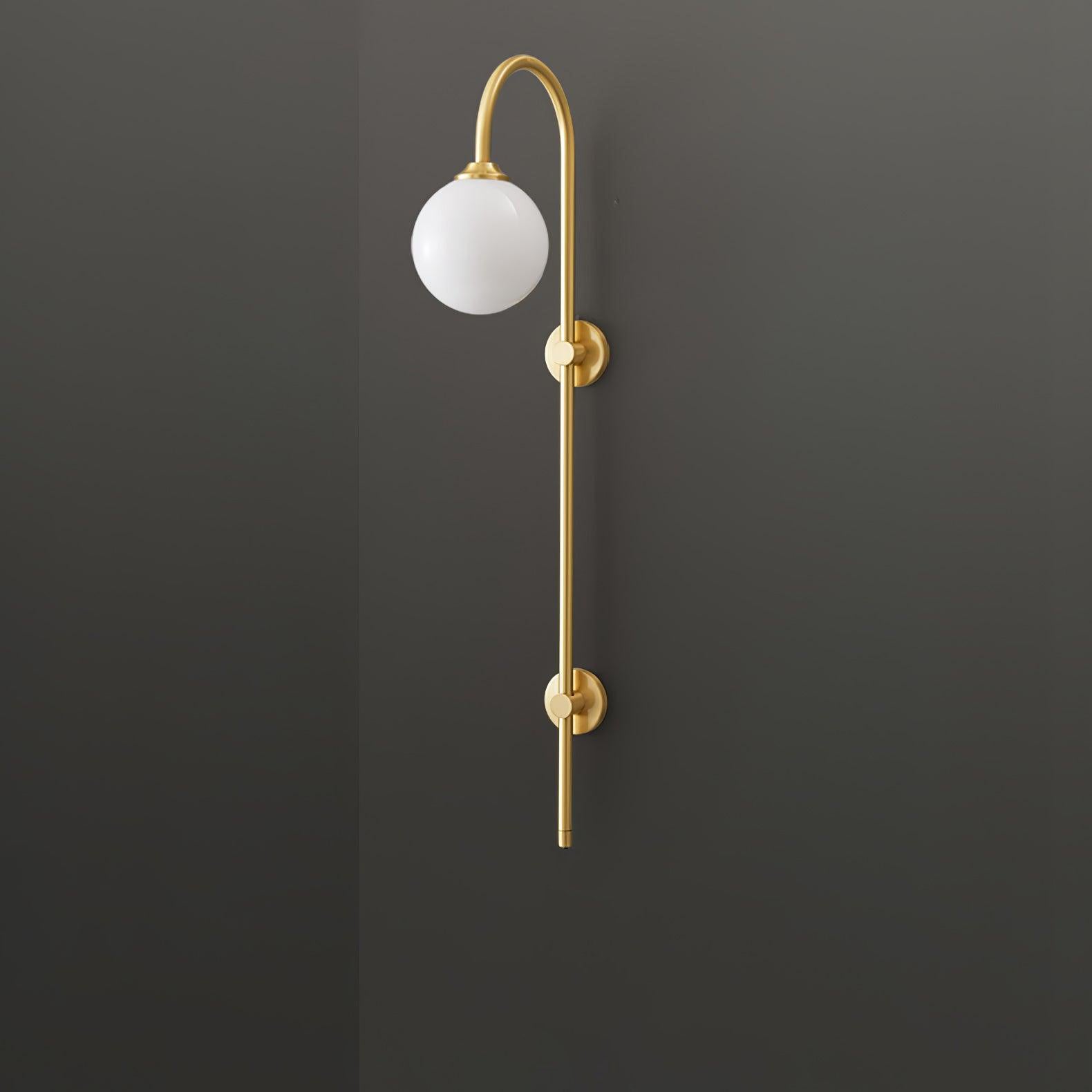 Globe Brass Wall Sconce - Lamp Outdoor