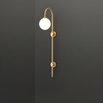 Globe Brass Wall Sconce - Lamp Outdoor