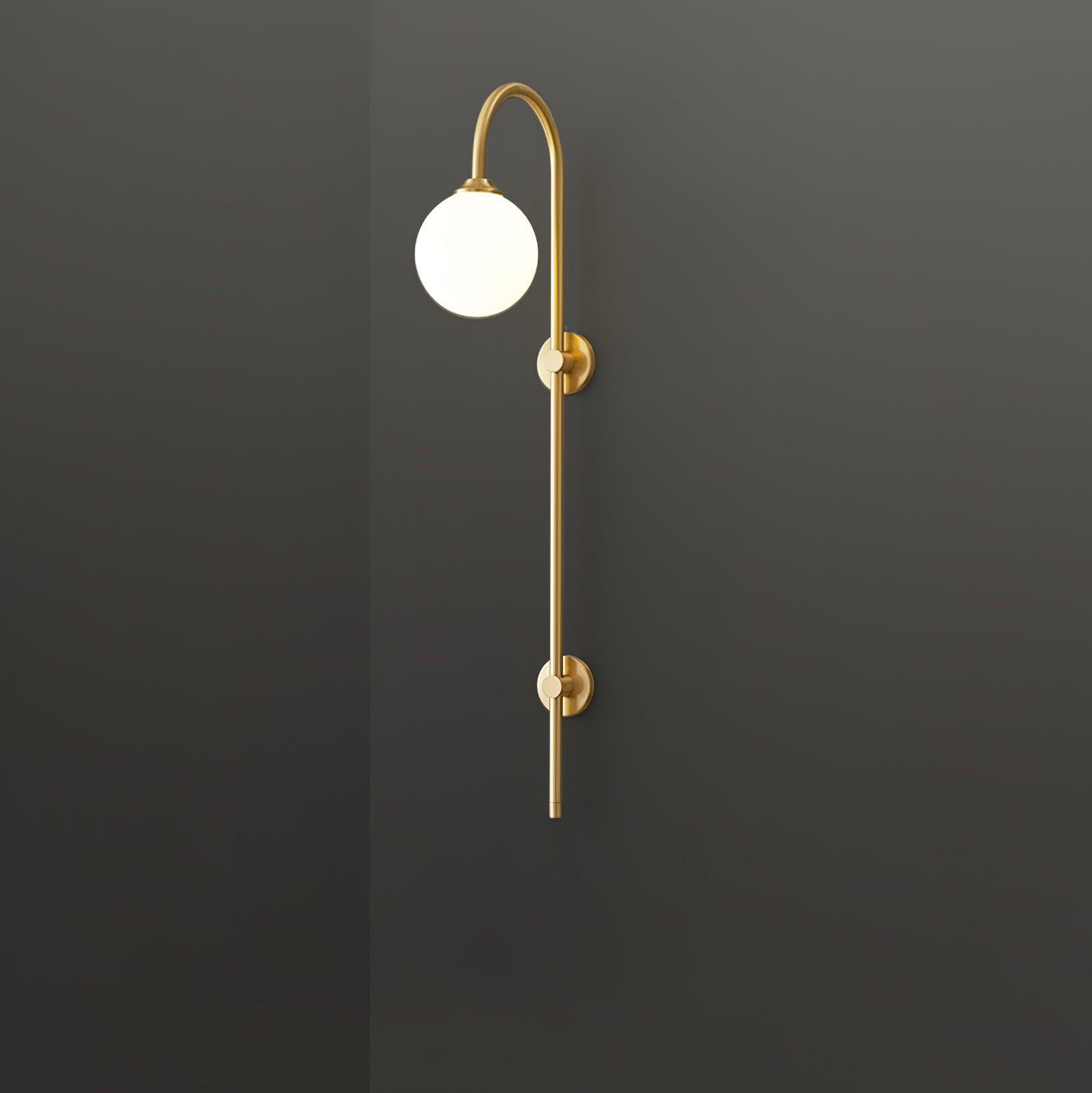 Globe Brass Wall Sconce - Lamp Outdoor