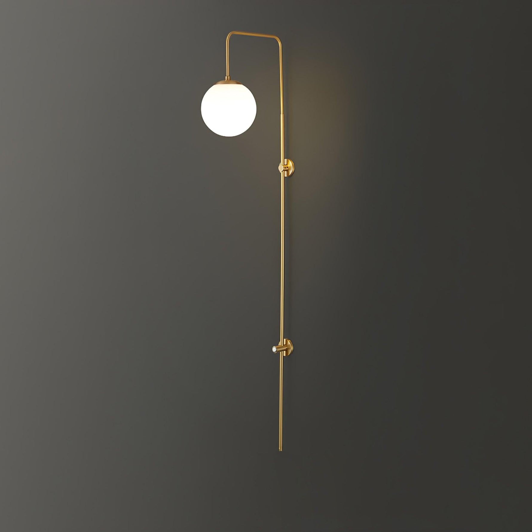 Globe Brass Wall Sconce - Lamp Outdoor