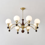 Aurora Globe Orb Walnut Chandelier - Lamp Outdoor