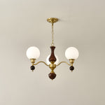 Aurora Globe Orb Walnut Chandelier - Lamp Outdoor