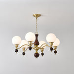 Aurora Globe Orb Walnut Chandelier - Lamp Outdoor