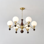 Aurora Globe Orb Walnut Chandelier - Lamp Outdoor