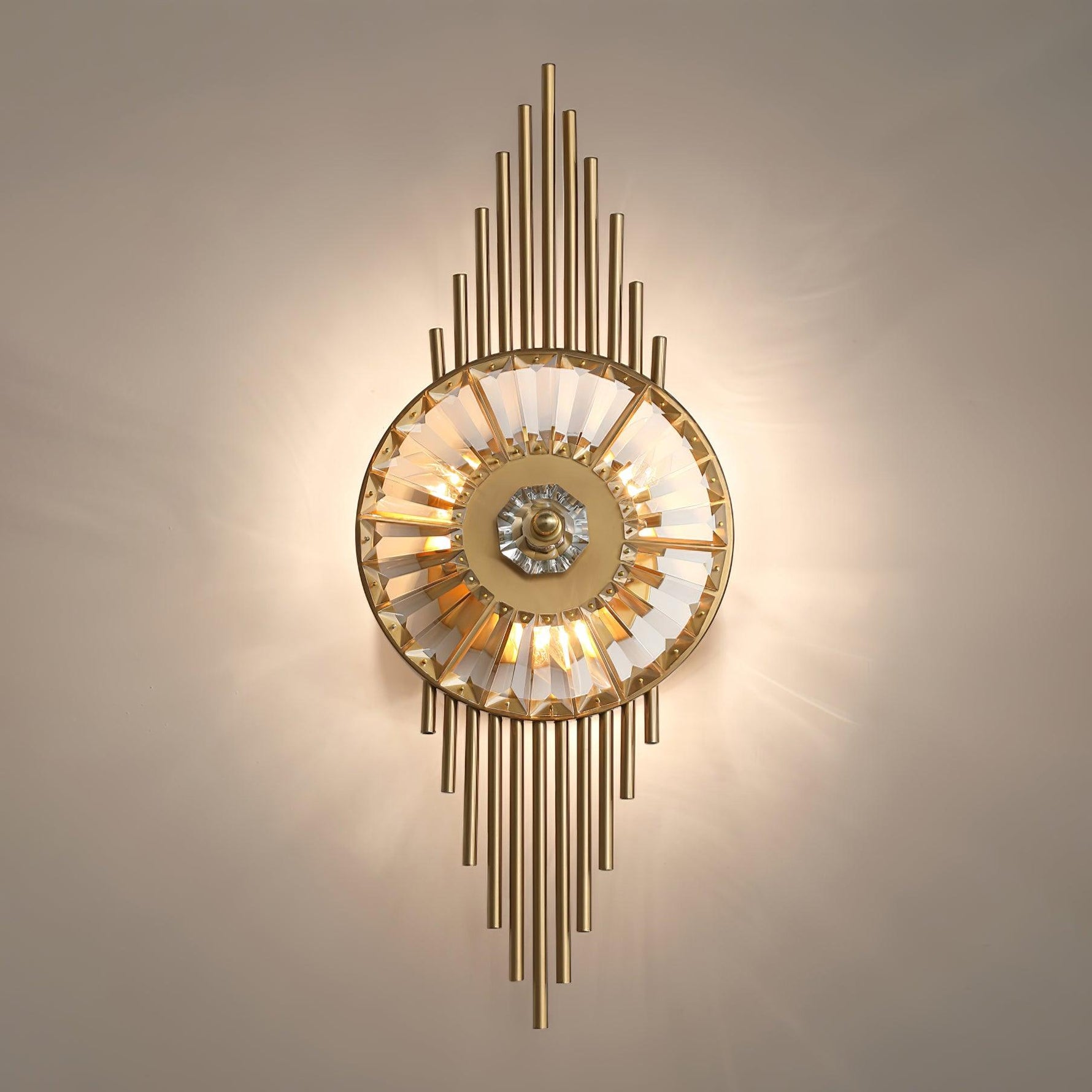 Crystal Gear Gold Wall Light - Lamp Outdoor