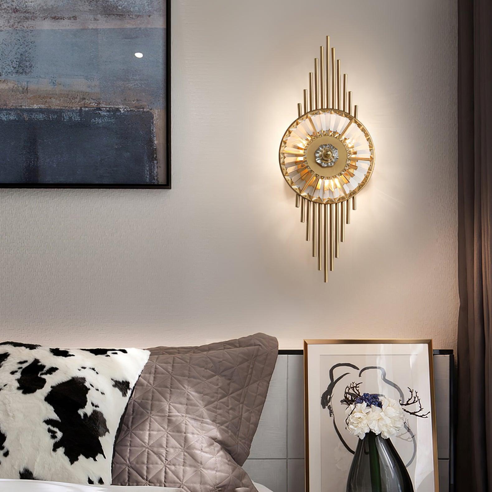 Crystal Gear Gold Wall Light - Lamp Outdoor