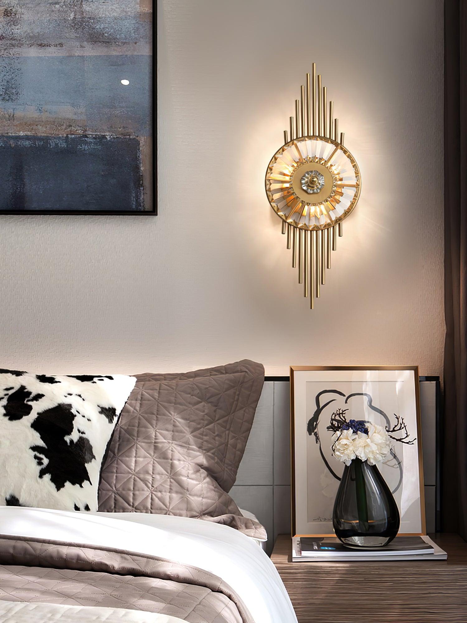 Crystal Gear Gold Wall Light - Lamp Outdoor