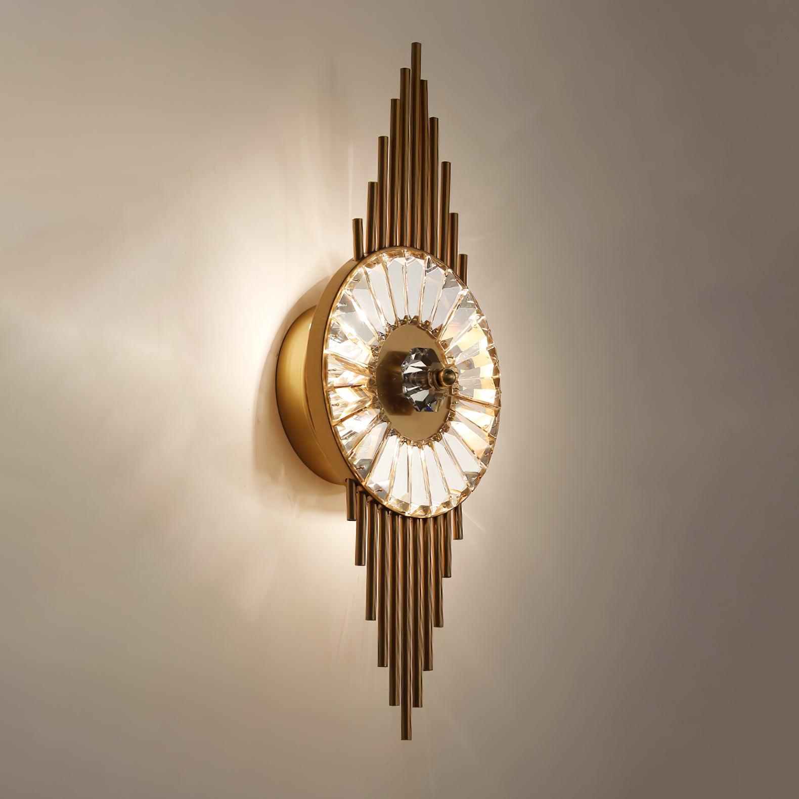 Crystal Gear Gold Wall Light - Lamp Outdoor