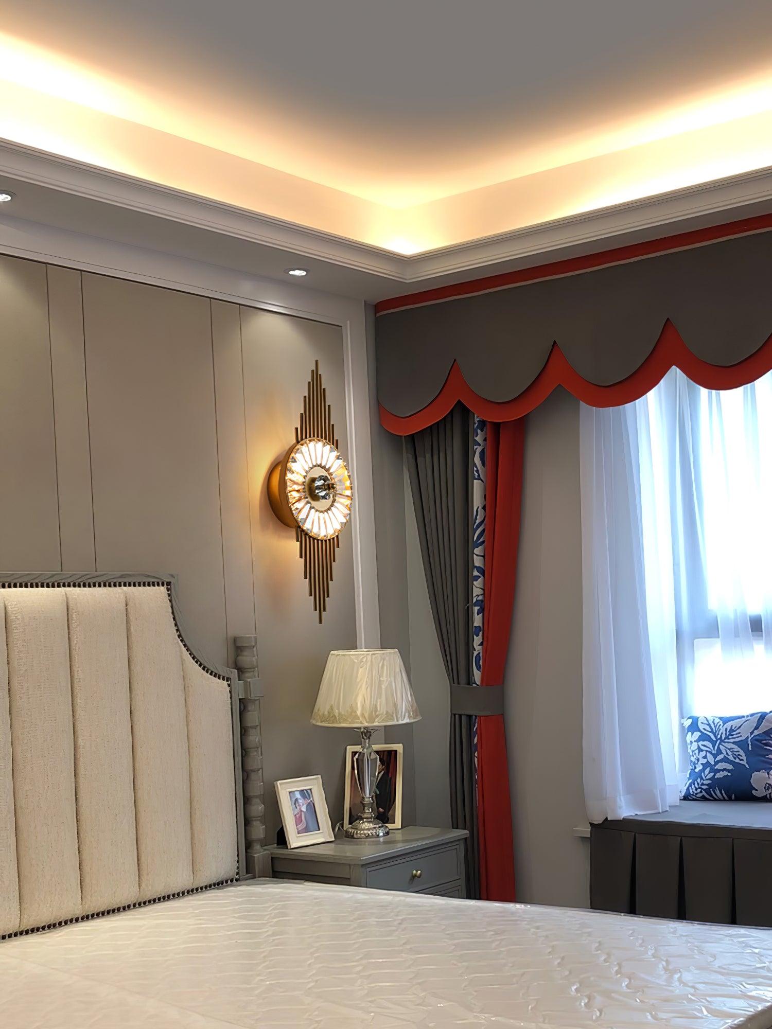 Crystal Gear Gold Wall Light - Lamp Outdoor