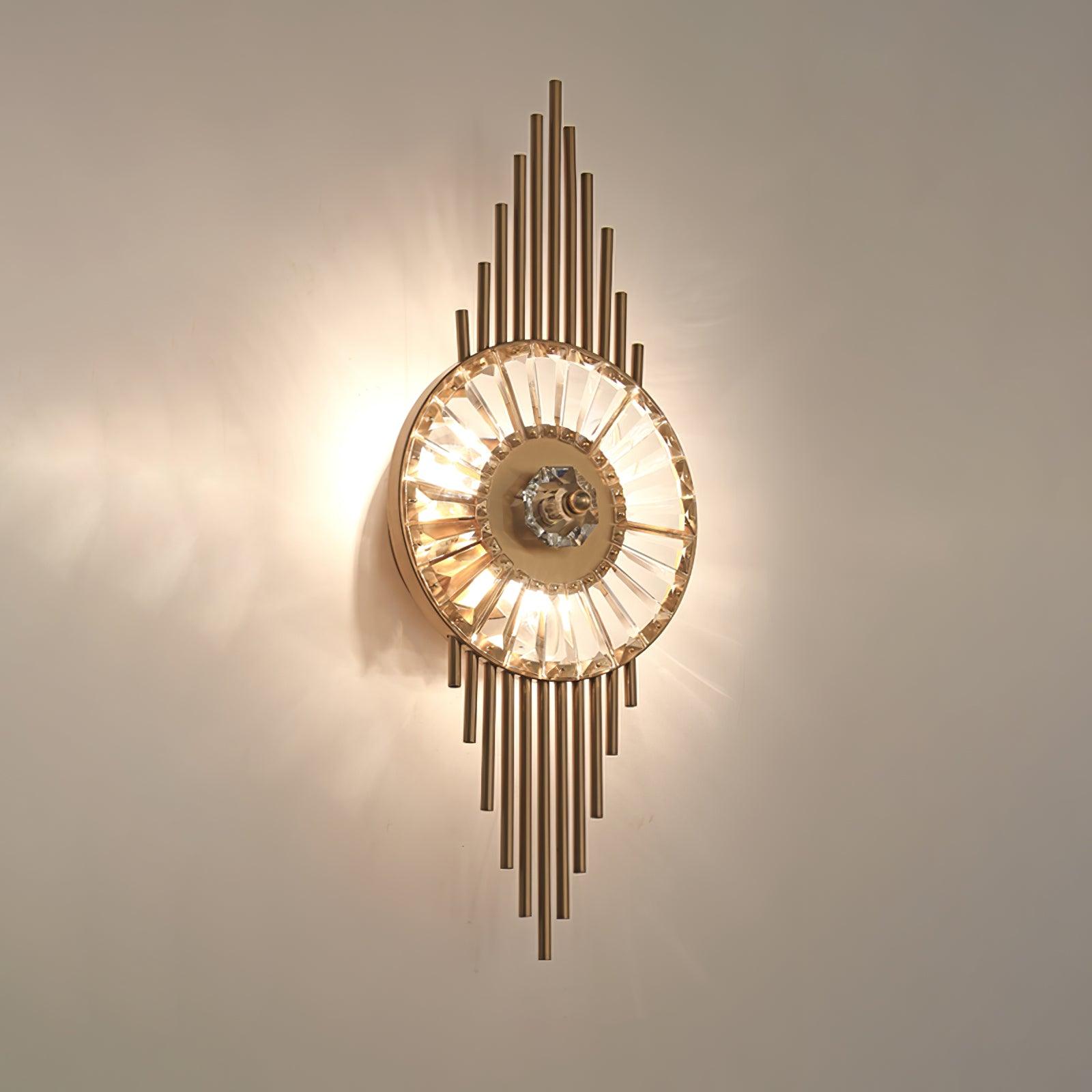 Crystal Gear Gold Wall Light - Lamp Outdoor
