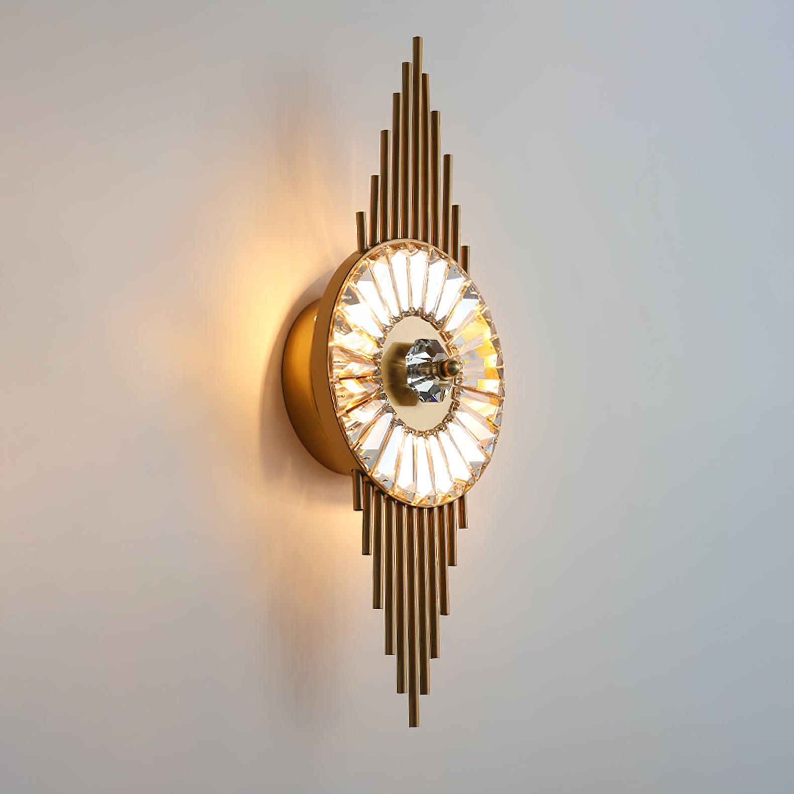 Crystal Gear Gold Wall Light - Lamp Outdoor