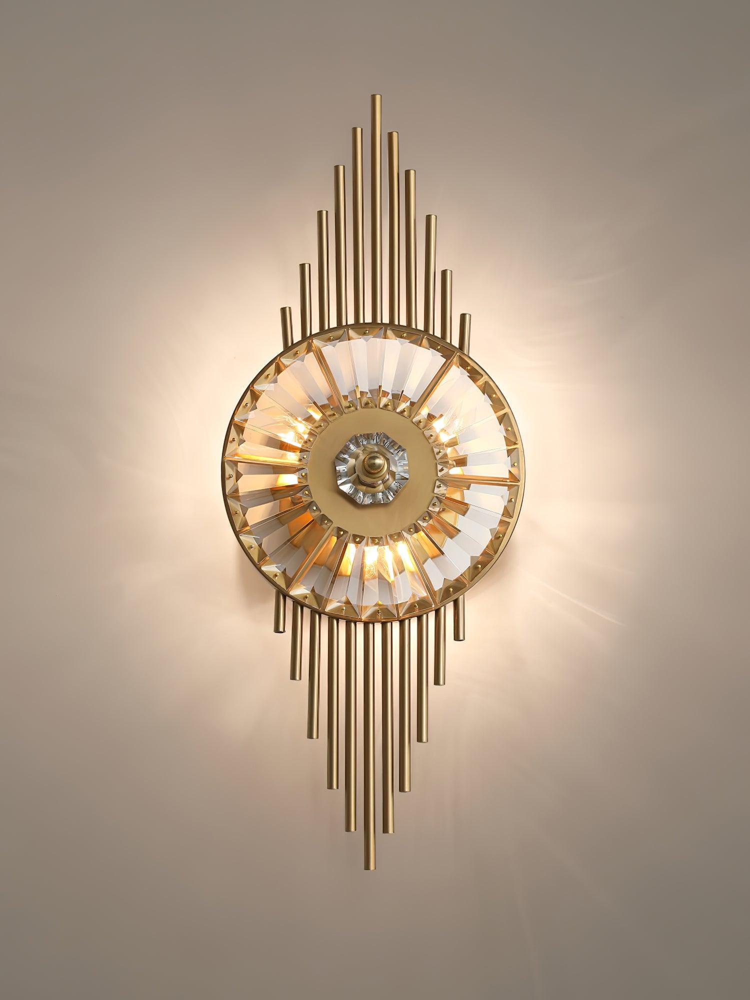 Crystal Gear Gold Wall Light - Lamp Outdoor
