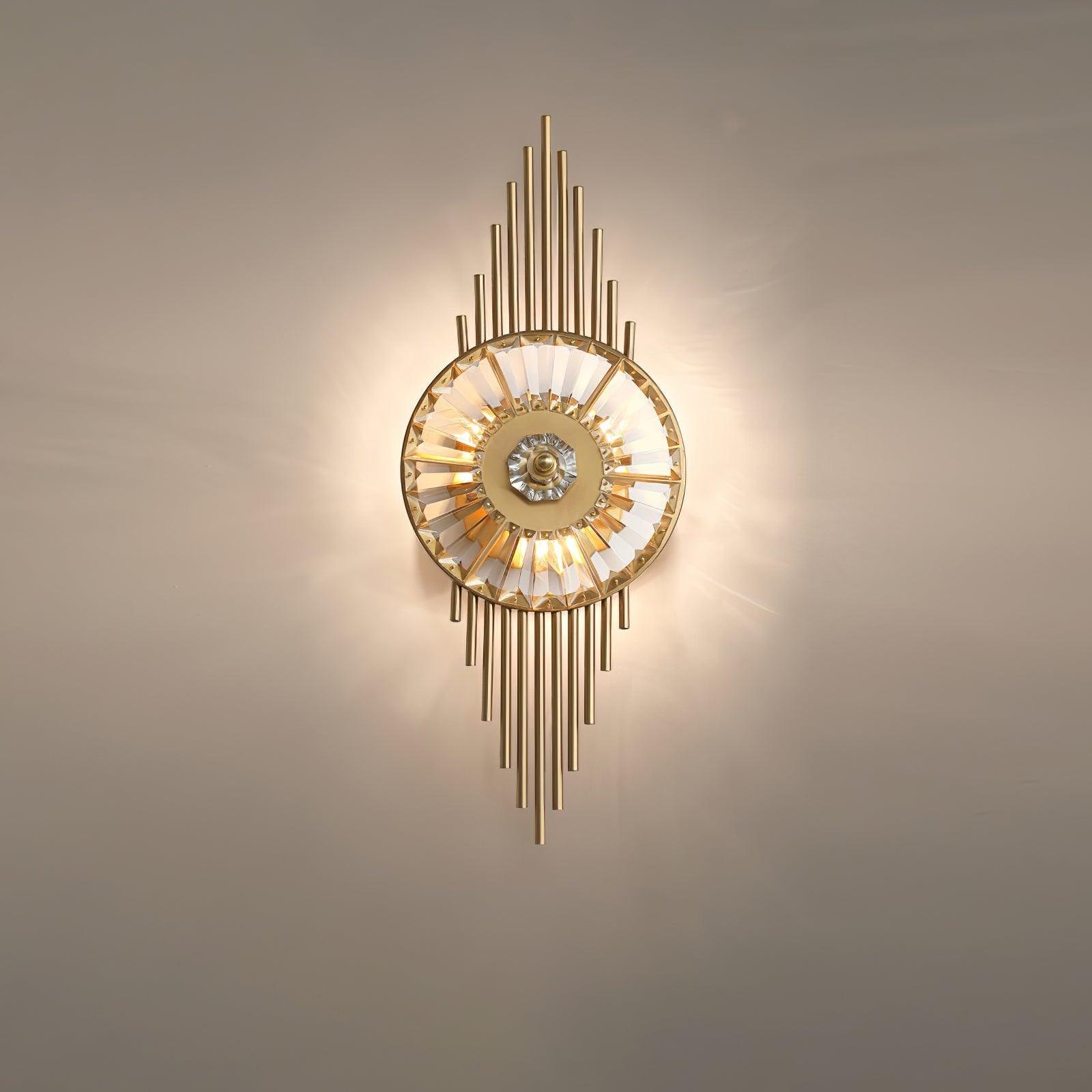 Crystal Gear Gold Wall Light - Lamp Outdoor