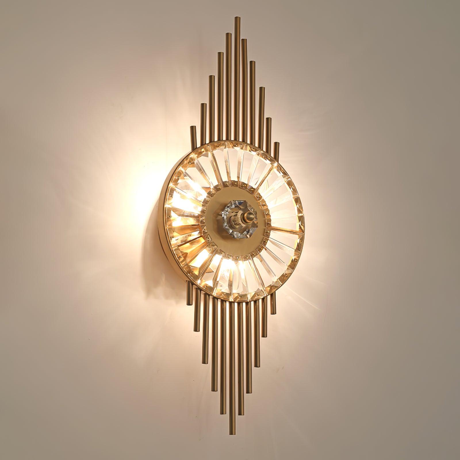 Crystal Gear Gold Wall Light - Lamp Outdoor