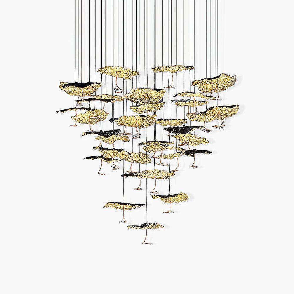 Aureate Cloud Brass Cluster Chandelier - Lamp Outdoor