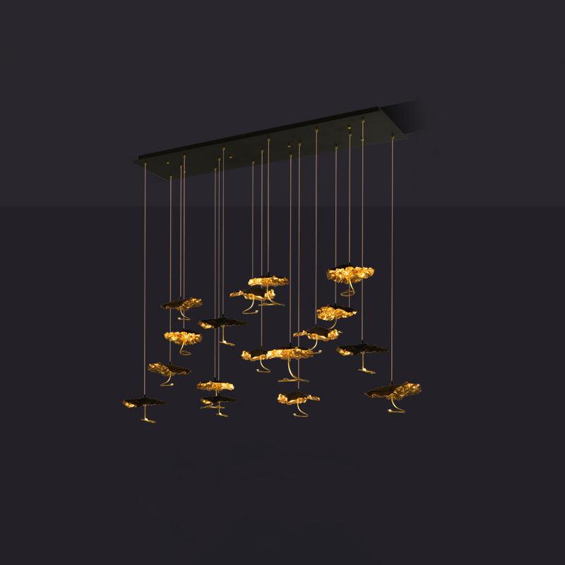 Aureate Cloud Brass Cluster Chandelier - Lamp Outdoor