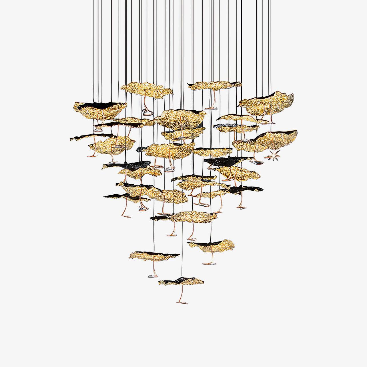 Aureate Cloud Brass Cluster Chandelier - Lamp Outdoor
