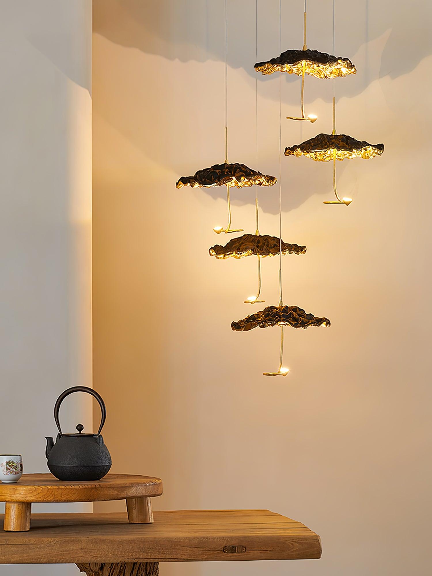 Aureate Cloud Brass Cluster Chandelier - Lamp Outdoor