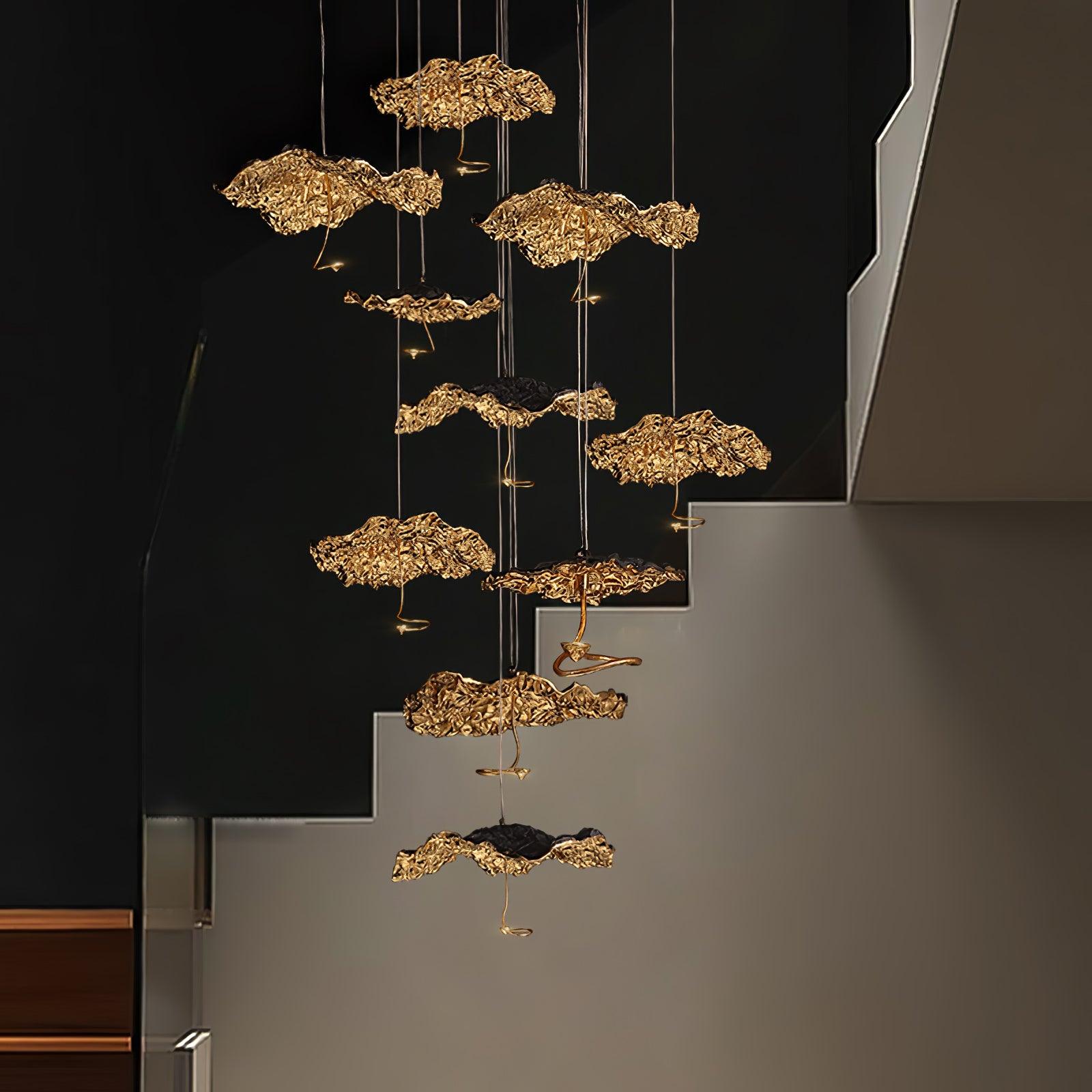 Aureate Cloud Brass Cluster Chandelier - Lamp Outdoor