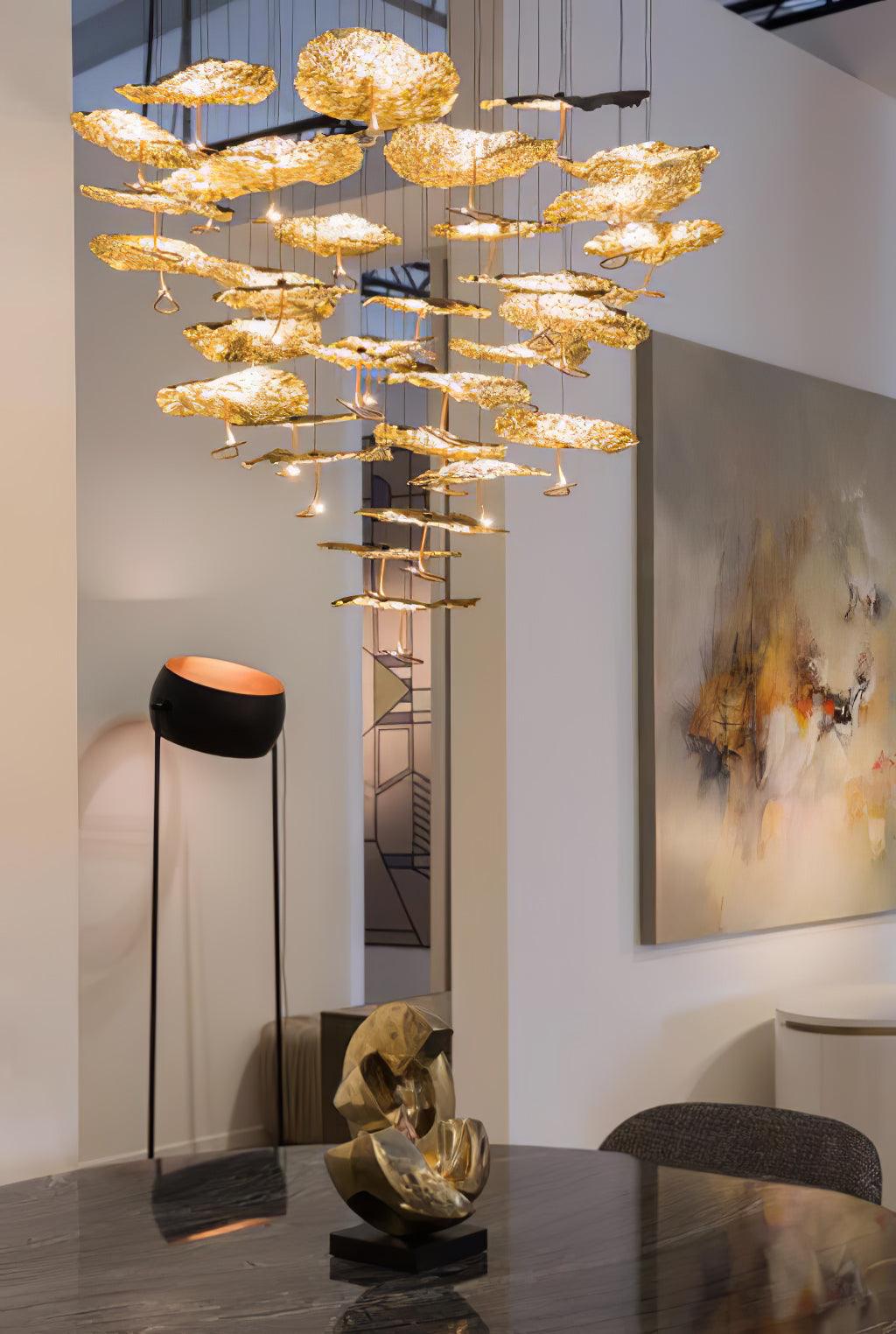 Aureate Cloud Brass Cluster Chandelier - Lamp Outdoor