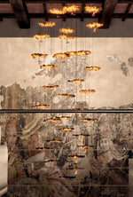 Aureate Cloud Brass Cluster Chandelier - Lamp Outdoor