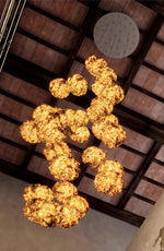 Aureate Cloud Brass Cluster Chandelier - Lamp Outdoor