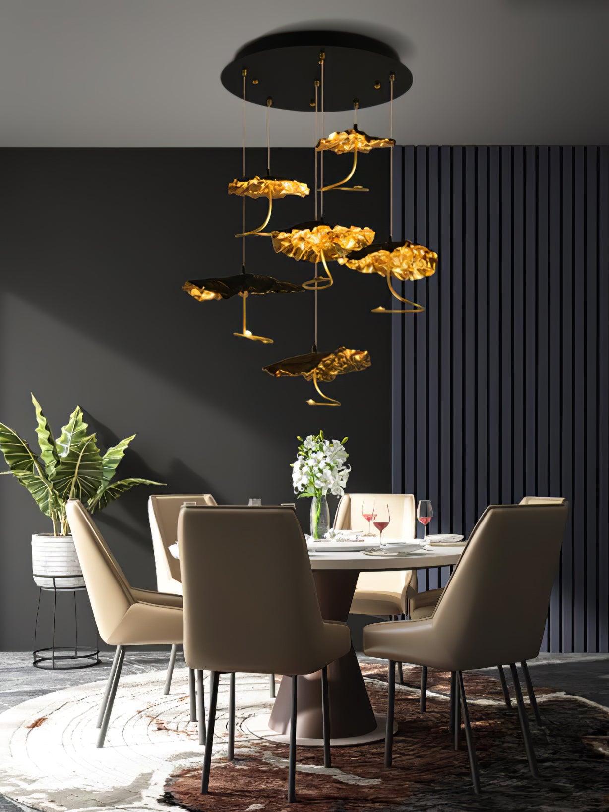 Aureate Cloud Brass Cluster Chandelier - Lamp Outdoor