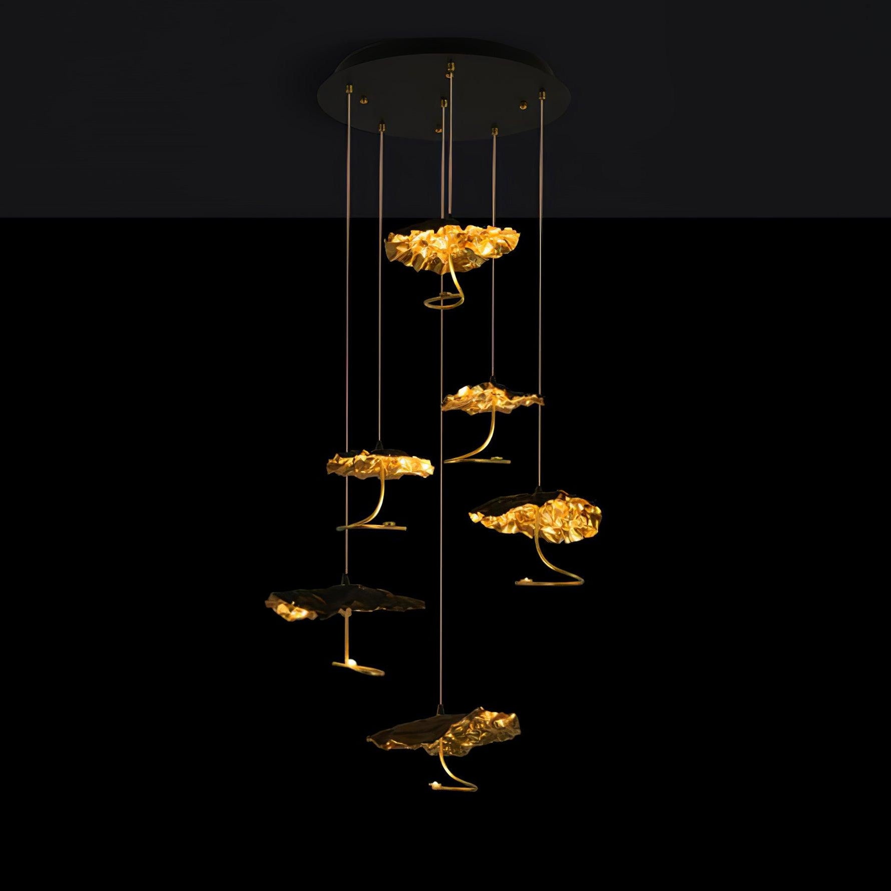 Aureate Cloud Brass Cluster Chandelier - Lamp Outdoor
