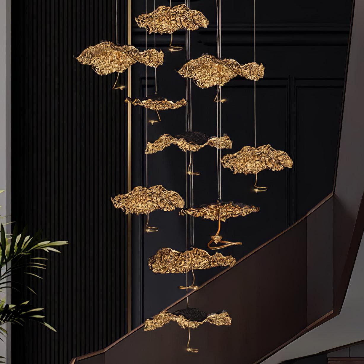 Aureate Cloud Brass Cluster Chandelier - Lamp Outdoor