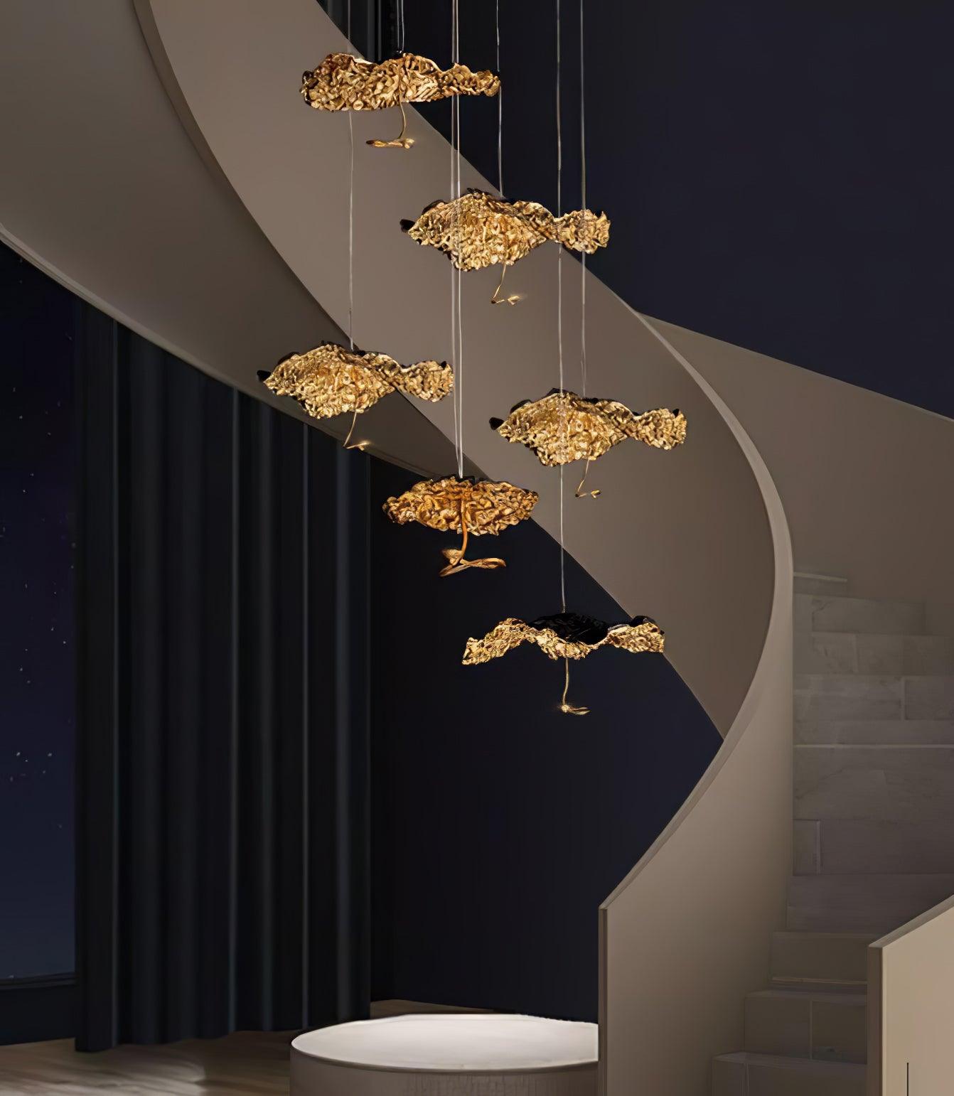 Aureate Cloud Brass Cluster Chandelier - Lamp Outdoor
