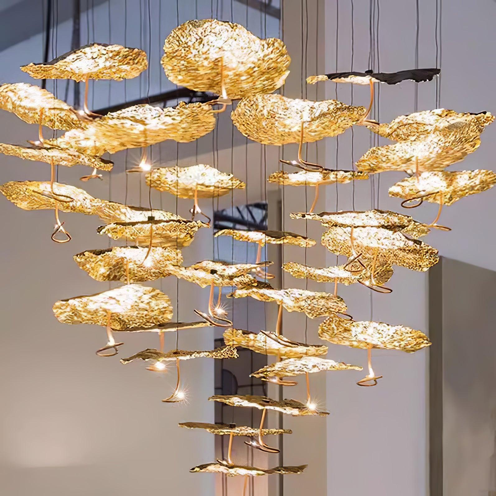 Aureate Cloud Brass Cluster Chandelier - Lamp Outdoor