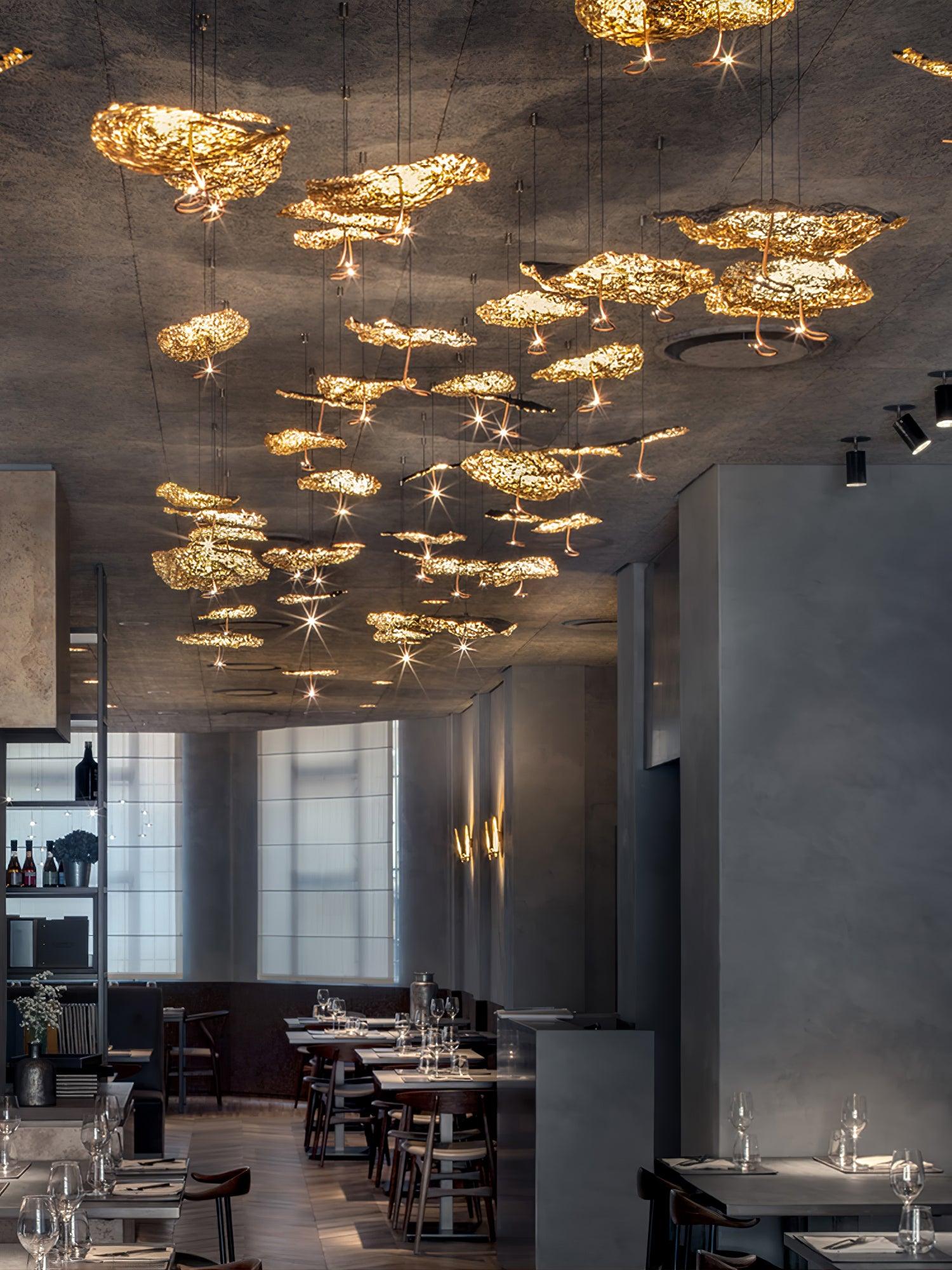 Aureate Cloud Brass Cluster Chandelier - Lamp Outdoor