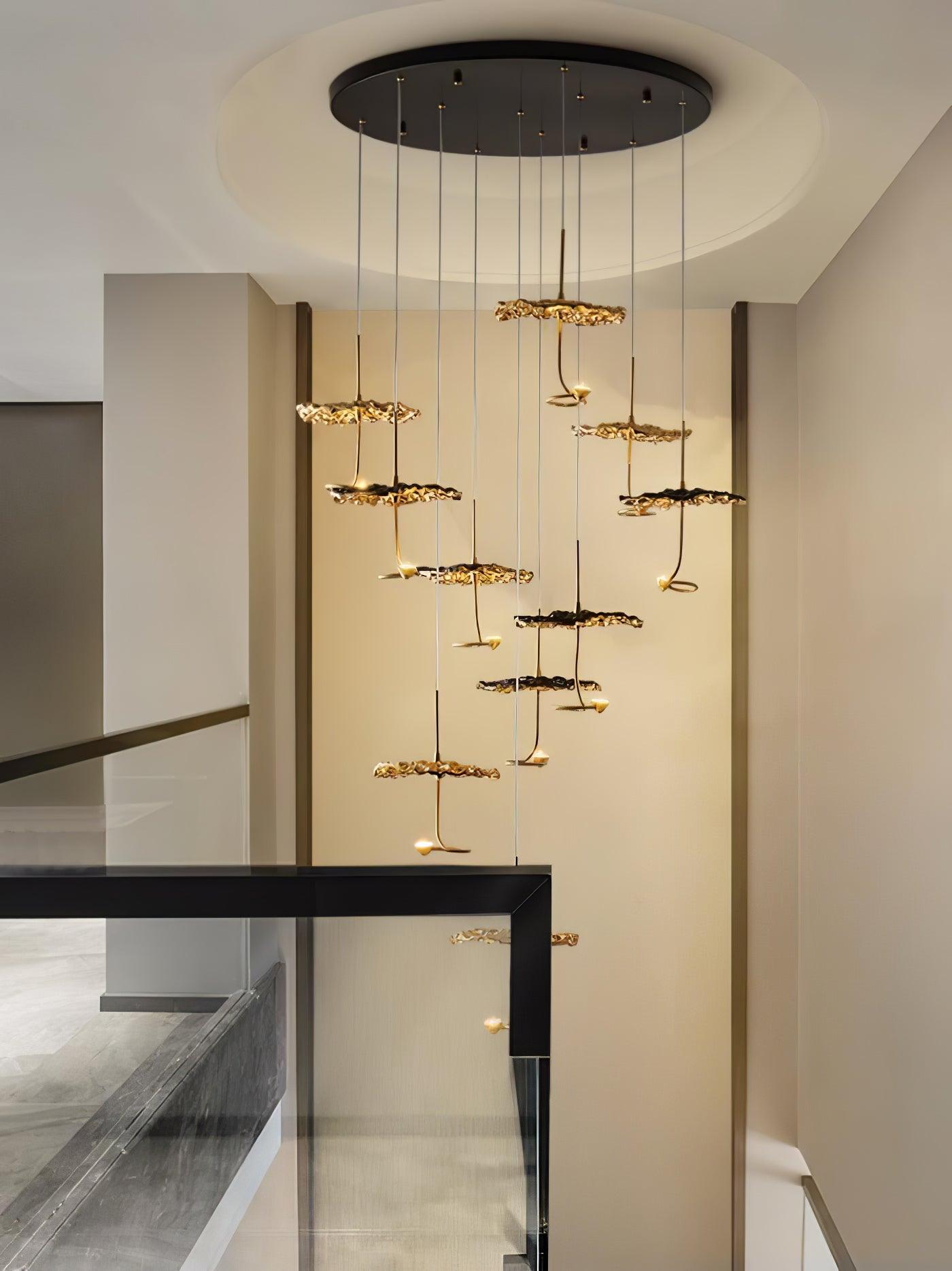 Aureate Cloud Brass Cluster Chandelier - Lamp Outdoor