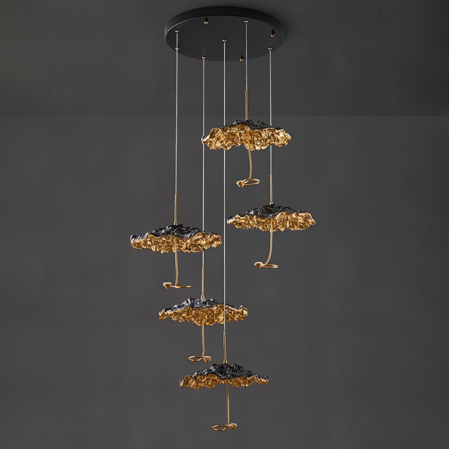 Aureate Cloud Brass Cluster Chandelier - Lamp Outdoor