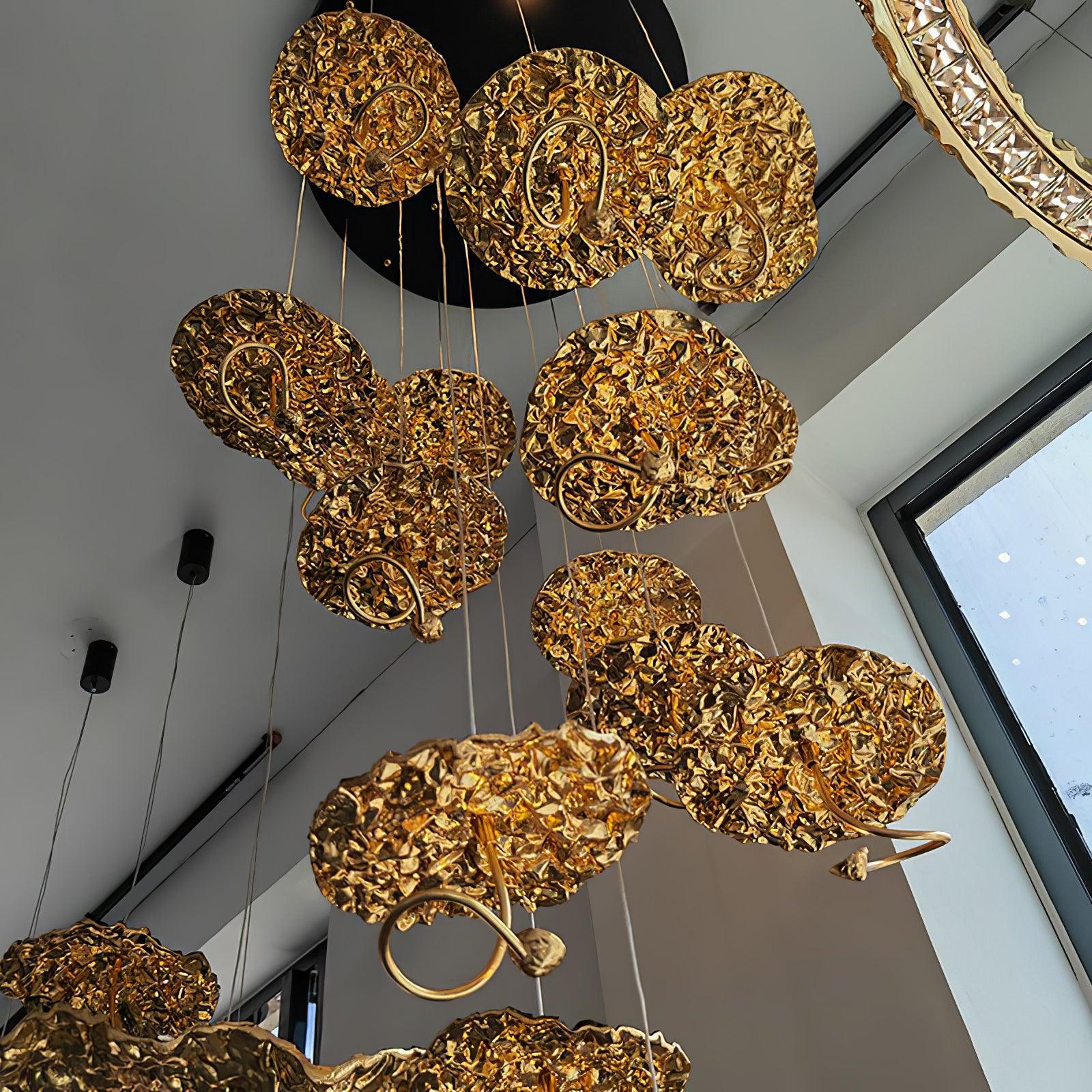 Aureate Cloud Brass Cluster Chandelier - Lamp Outdoor