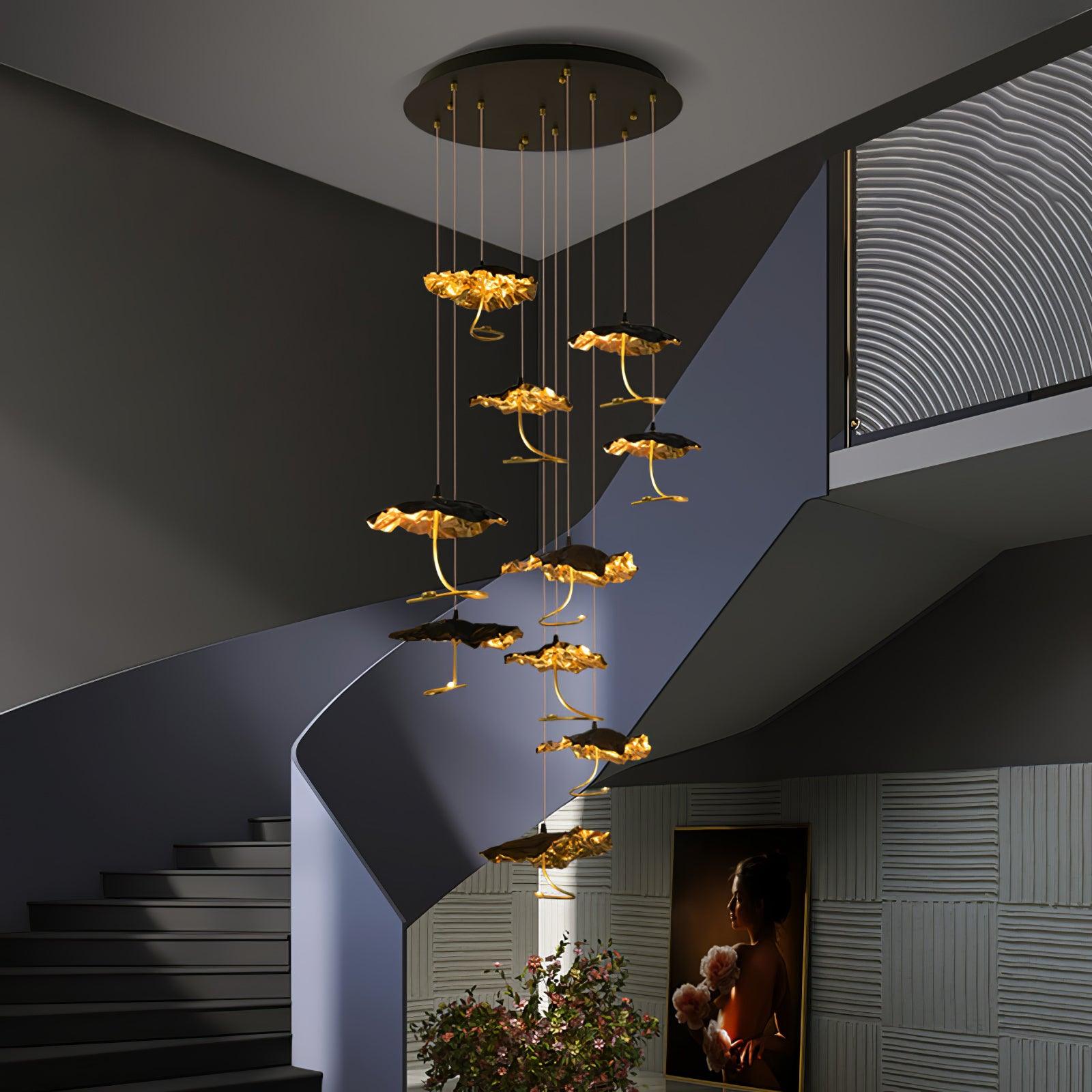Aureate Cloud Brass Cluster Chandelier - Lamp Outdoor