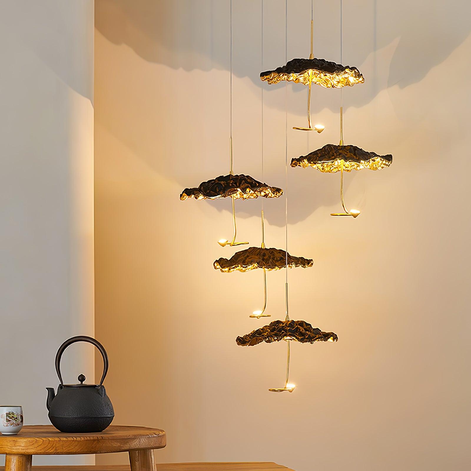 Aureate Cloud Brass Cluster Chandelier - Lamp Outdoor